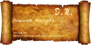 Dominek Marcell névjegykártya